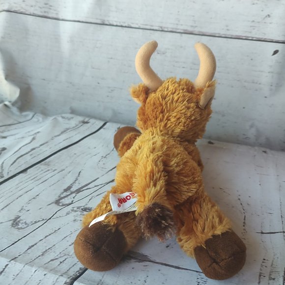 Aurora Toro Bull Flopsie Plush Stuffed Animal Toy Texas Longhorn 8" - Picture 3 of 6